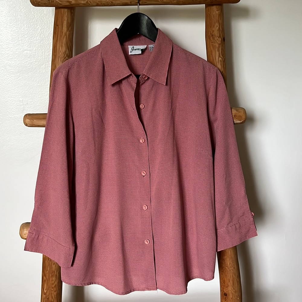 VINTAGE ! 3/4 Sleeve Button Down